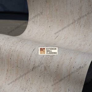 Grey Travertine Design Light Weight Modified Clay Facade Wall Veneer Sheet
