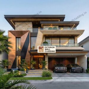 Beige Color Natural Stone Villa Facade Wall Cladding
